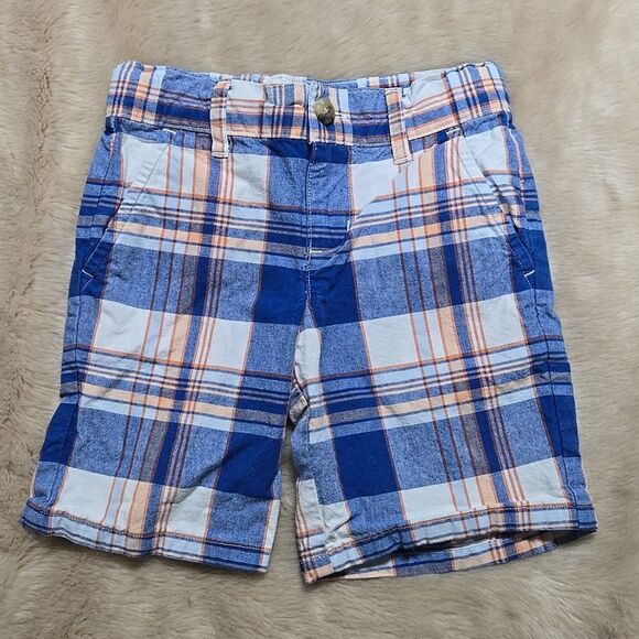 JANIE AND JACK BLUE PLAID SHORTS, SIZE 3 - Picture 1 of 5